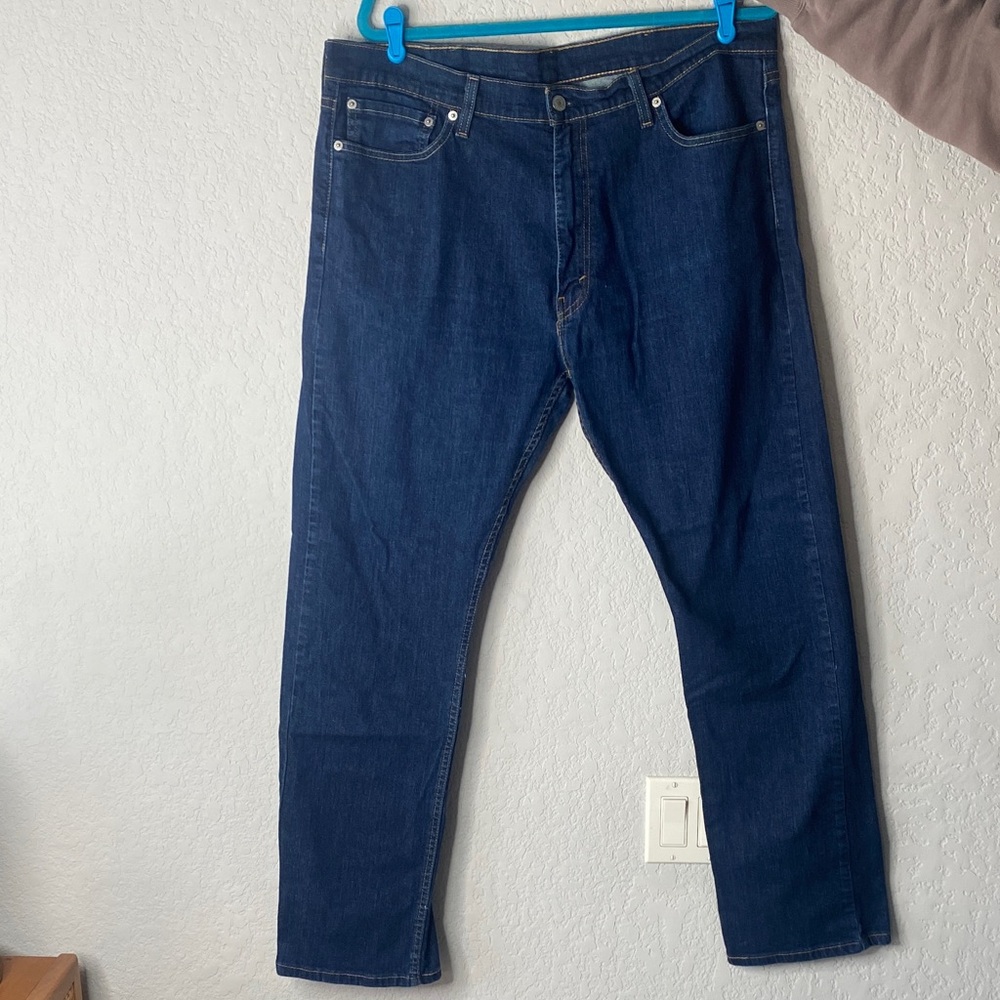 Levi's Men’s Dark Wash 513 Indigo Straight-Leg Jeans